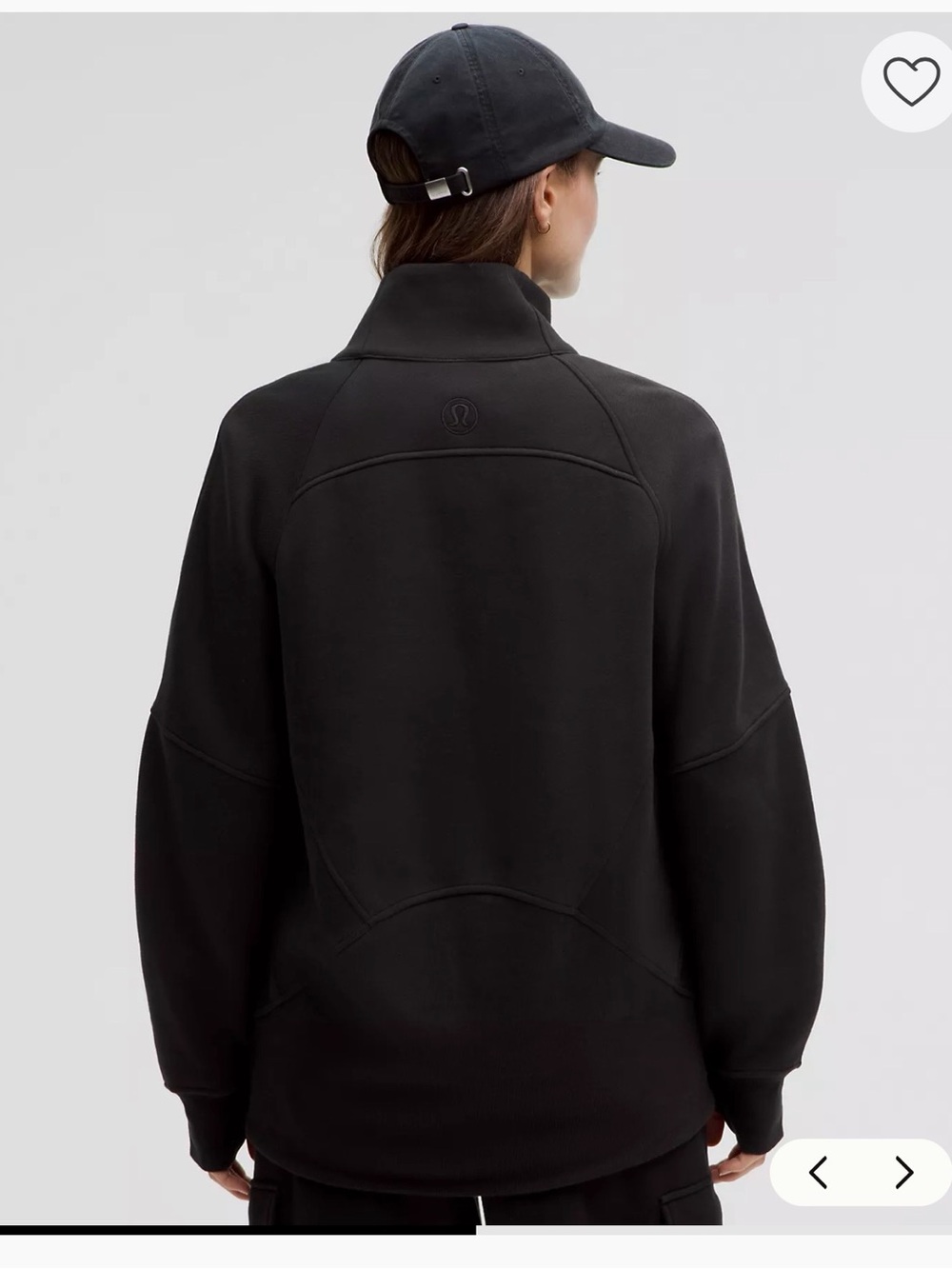 Lululemon Scuba oversized funnel-neck half zip wmn. sz. XS/S blk, good condition - Picture 2 of 13